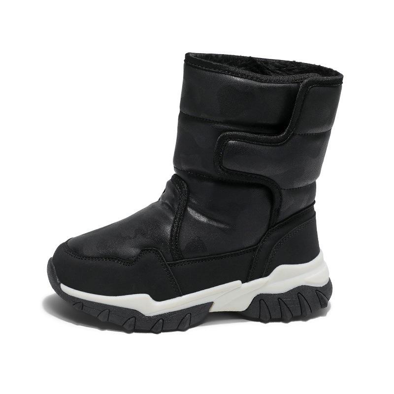 

Girls High-Top Warm Winter Snow Boots - Thick, Comfortable, Fashionable, Plus Velvet Cotton Size 33