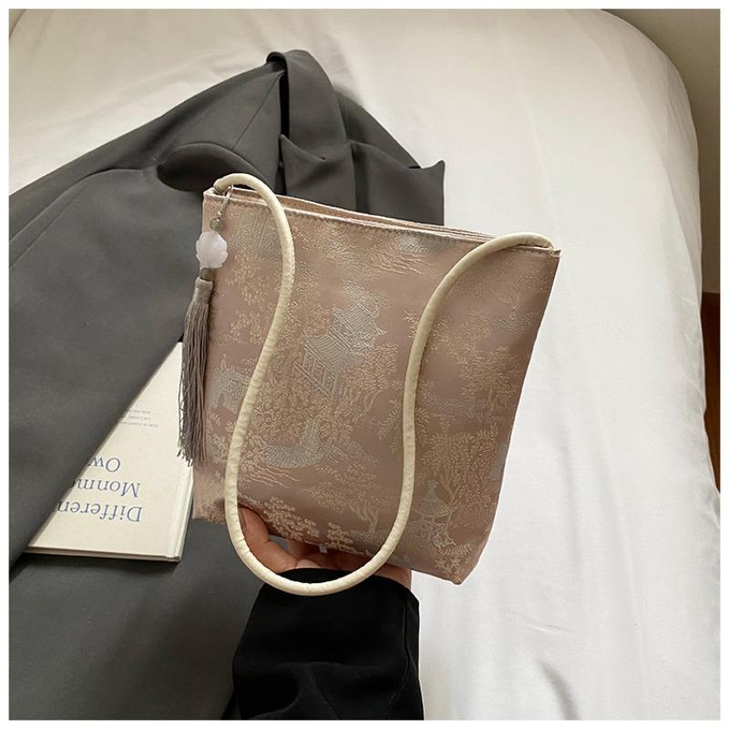 Summer new fashion national tide temperament simple casual shoulder bag women's large-capacity commuter tote bag
