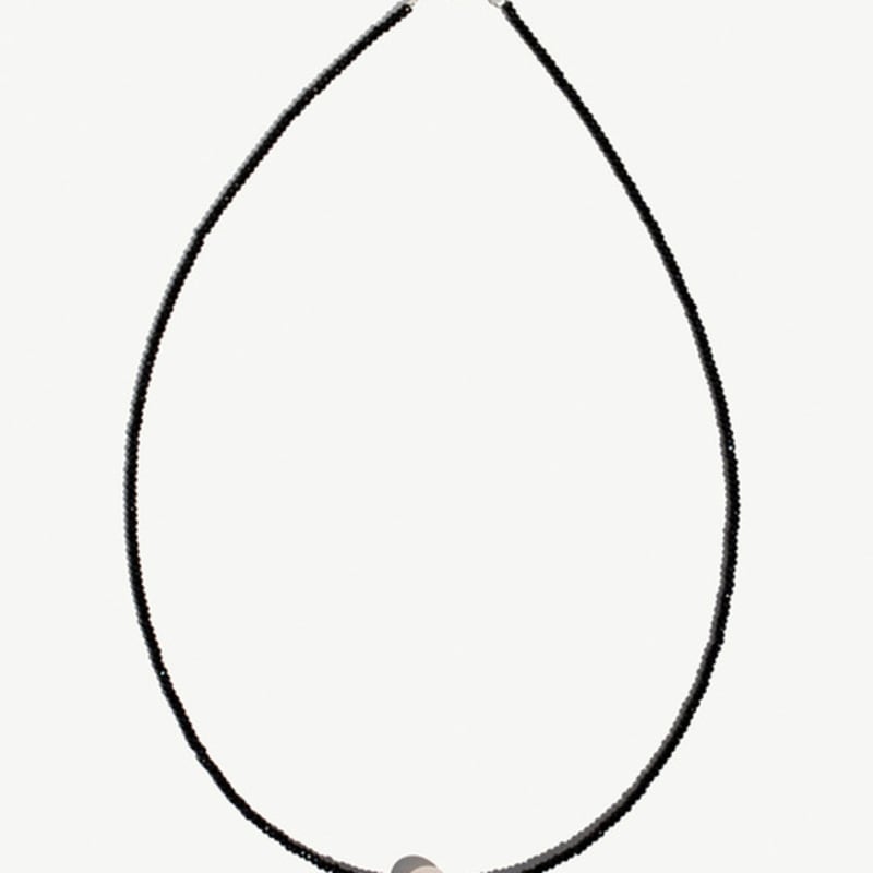 

BND Essential pearl necklace_black spinel Black