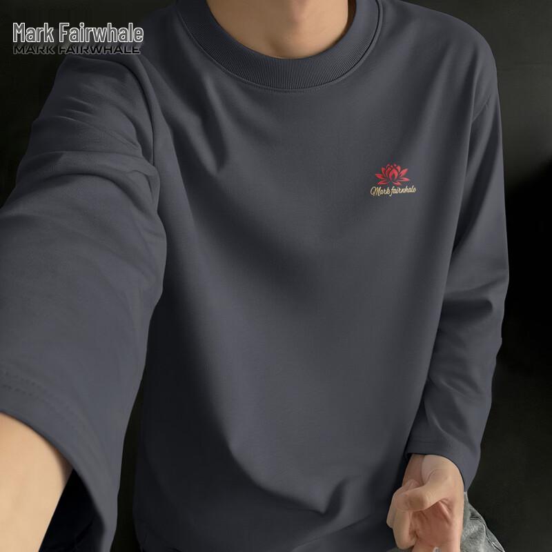 Mark Fairwhale Cotton Long-Sleeve Lotus Print Graphic T-Shirt