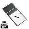 Leather A4 Conference Pad Board With Pen Slot Cup Holder Office Desk Organizer Meeting Room