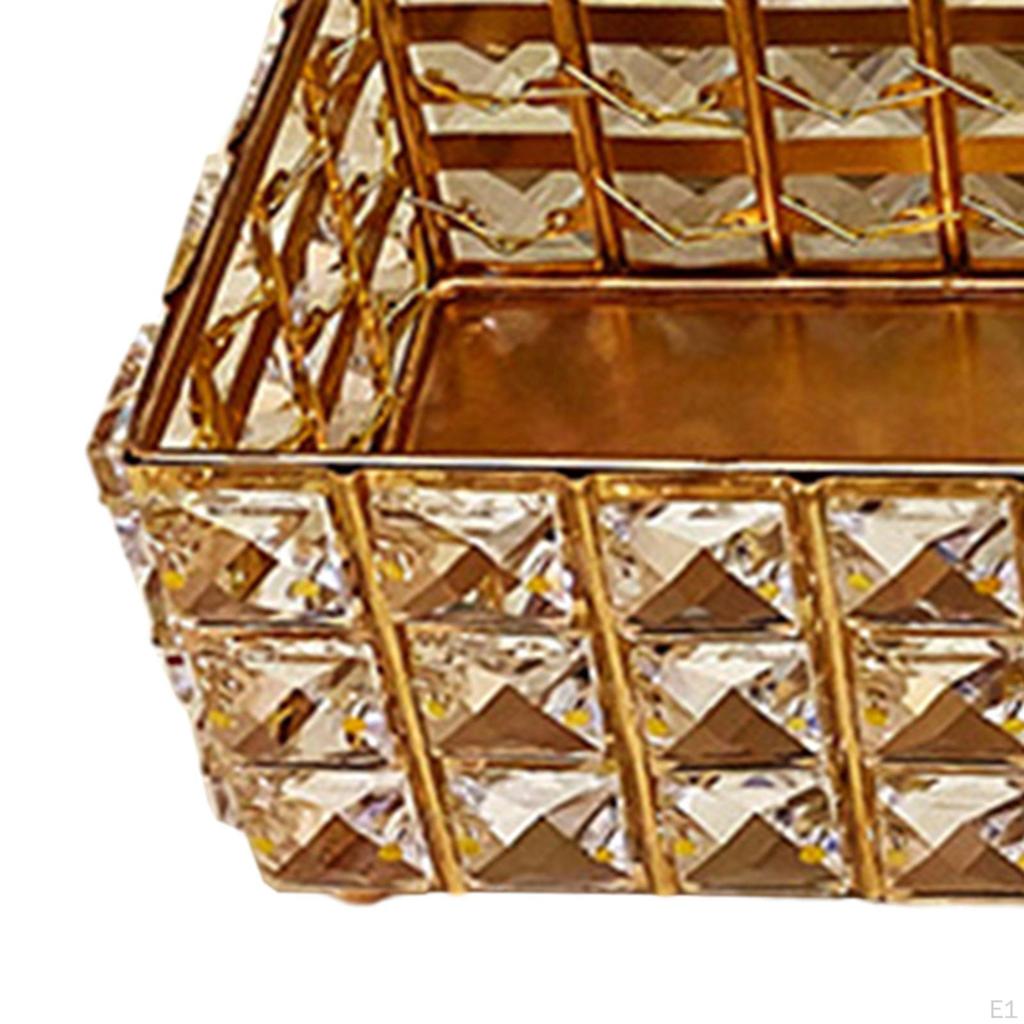 Crystal Jewelry Box Bracelets Necklaces Trinket Organizer Exquisite Portable Container with