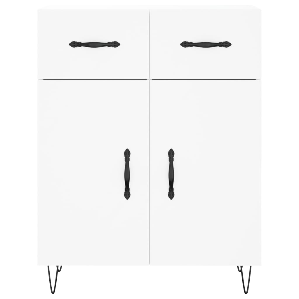 Highboard White 69.5 x 34 x 180 cm Particleboard