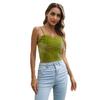Summer Women Sexy Velvet Backless Camisole Lady Slim Solid Vest Crop Top