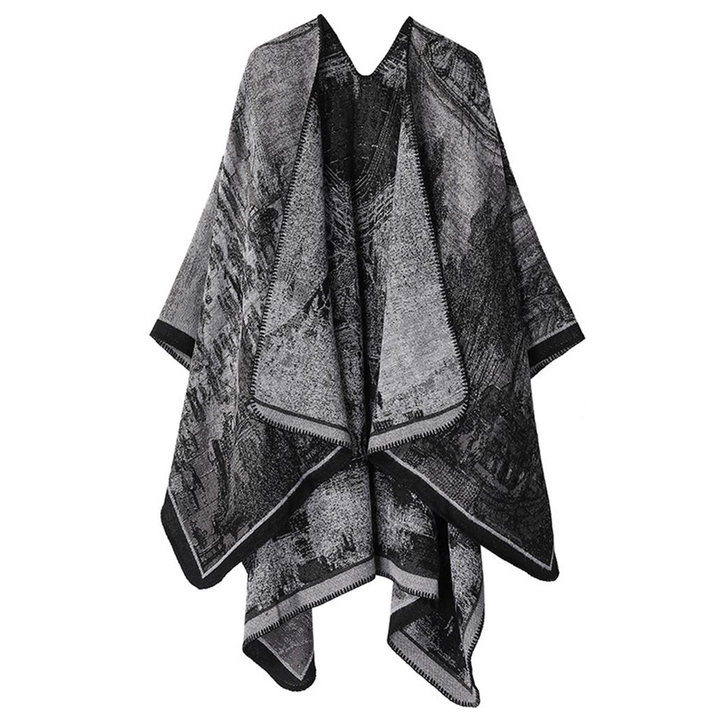 Ladies' Fashionable Knitted Shawl, High-end Travel Wear, Imitation Cashmere Cloak