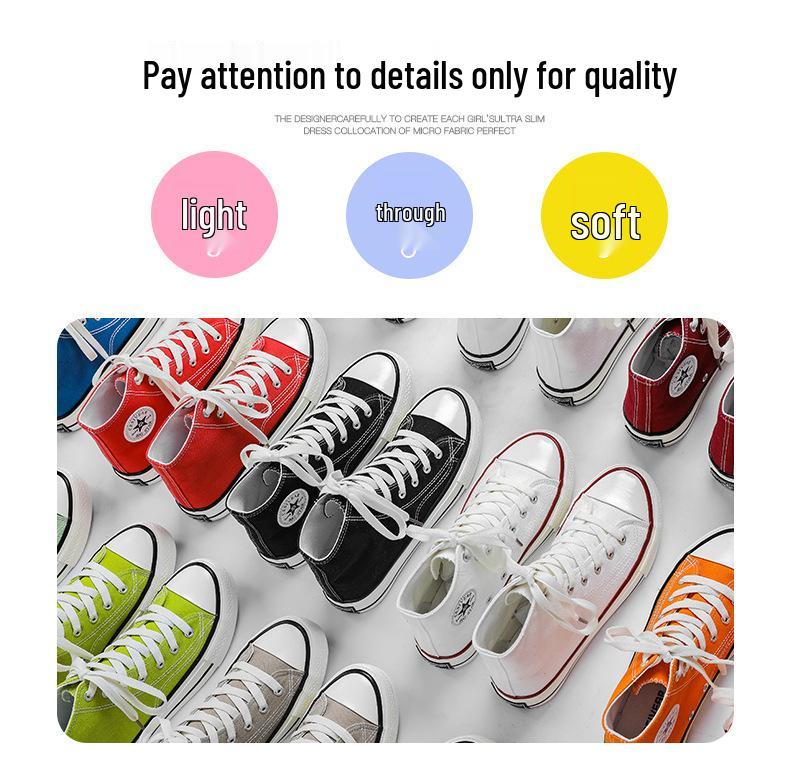 1970s Retro Canvas High-Top Shoes - Unisex, Versatile, Classic for Women and Men Spring 2025