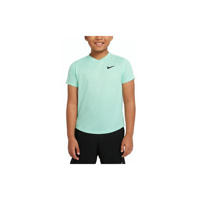 Court Dri-FIT Victory Solid Logo Short Sleeve T-Shirt Kids Tops Teal CV7565-379