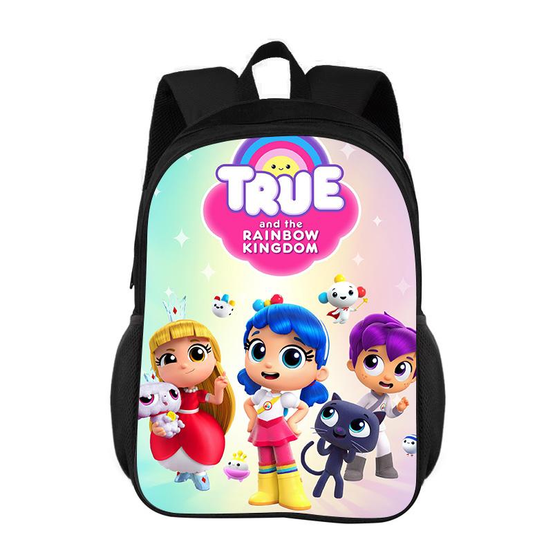 True and the Rainbow Kingdom Backpack Cartoon Print Student Cute Large Capacity Lightweight Shoulder Protection Backpack