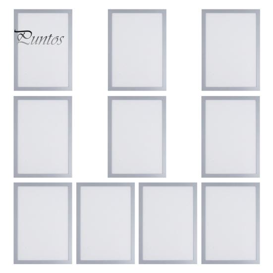 

10 шт. A3/A4/A5/A6/8K магнитный держатель для знаков настенный самоклеящийся фоторамка для показа фотографий документ бумага постер произведение искусства картина держатель B 10 pcs серебряный