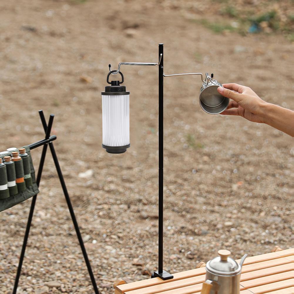 Torch Light Hook Stainless Steel Tent Pole Lamp Holder Lightweight Multi-function Outdoor Hiking Fishing Tools for KT-38 GZ Lamp