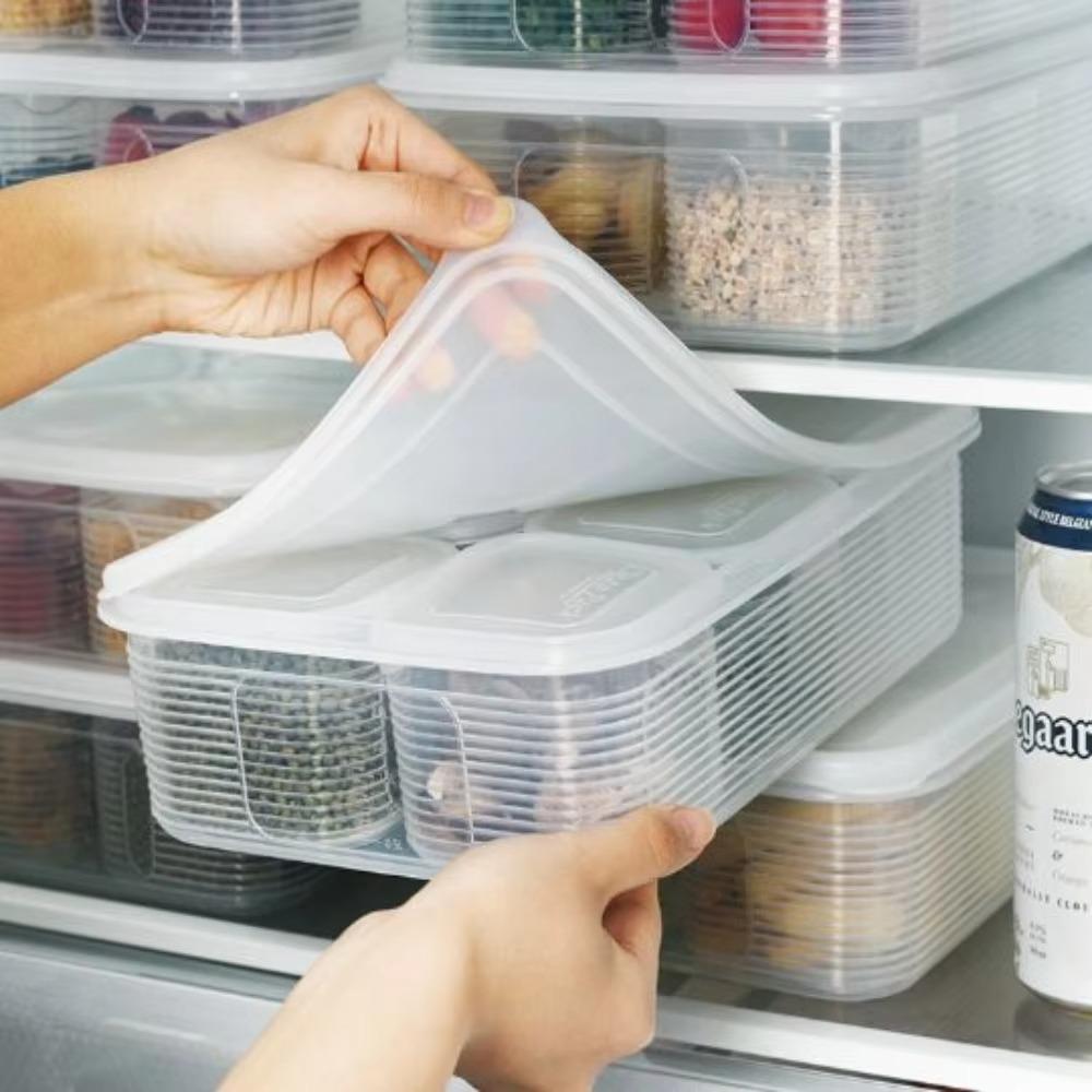 Divided Fresh-keeping Box Sealed Seasoning Storage Jar Portable Frozen Soup Box  Fruit