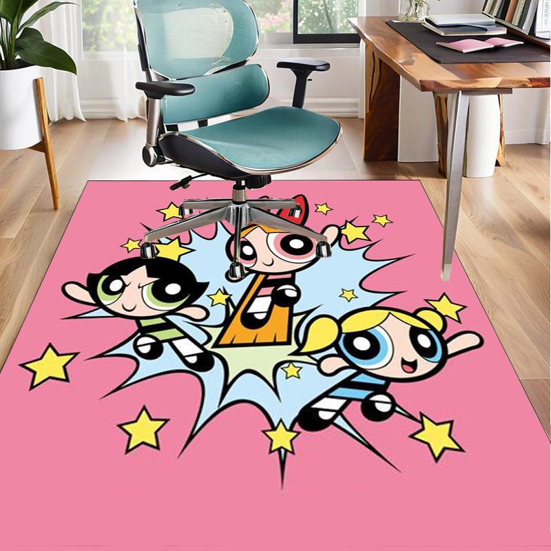 Power Police  Adventure Office Rug Chair Mat, Game Carpet, Suitable for Front Door, Bedroom, Living Room, Desk, Holiday Gift