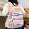 Schoolbag High Value Large Capacity Backpack Women 1011 New Junior High School High School Students Bar Pain Bag Cute Primary School Backpack