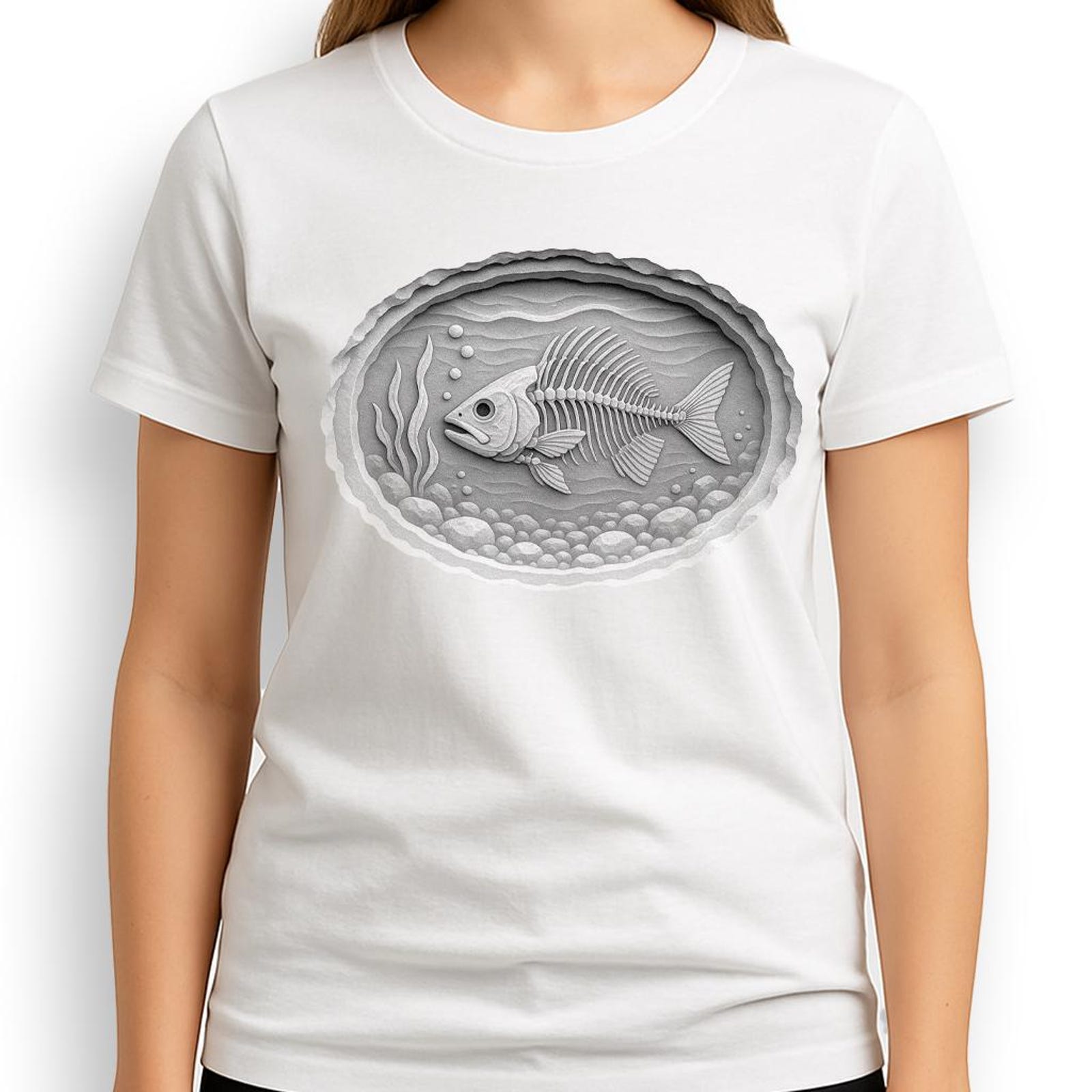 Fish Skeleton Graphic Tee, Casual Fishing Shirt, Unisex Summer T-Shirt, #31 Unisex T-Shirt XXXL