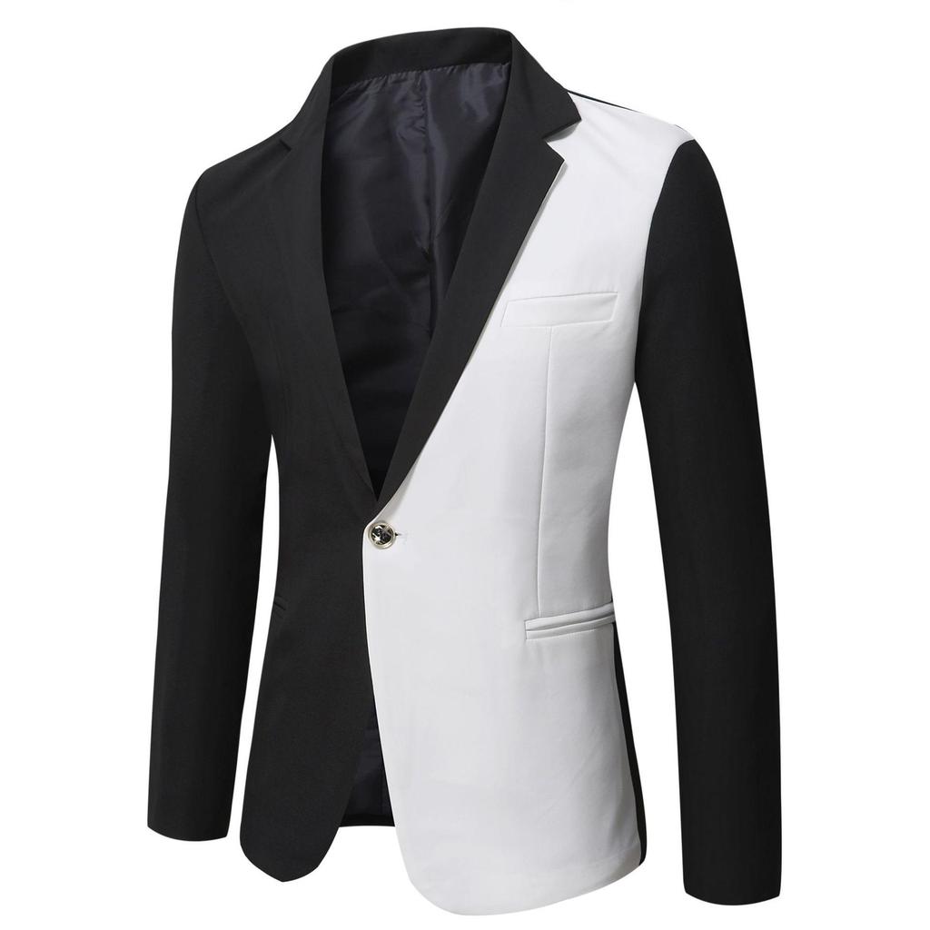 Frühling 2022 Herren Colorblock Lässiger Blazer - Europäischer und Amerikanischer Stil Einfache Anzugjacke