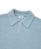 COVERNAT Open Collar Knit Blue