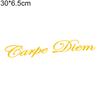 Carpe Diem letras vehículo diseño frontal coche pegatina parabrisas calcomanías decoración