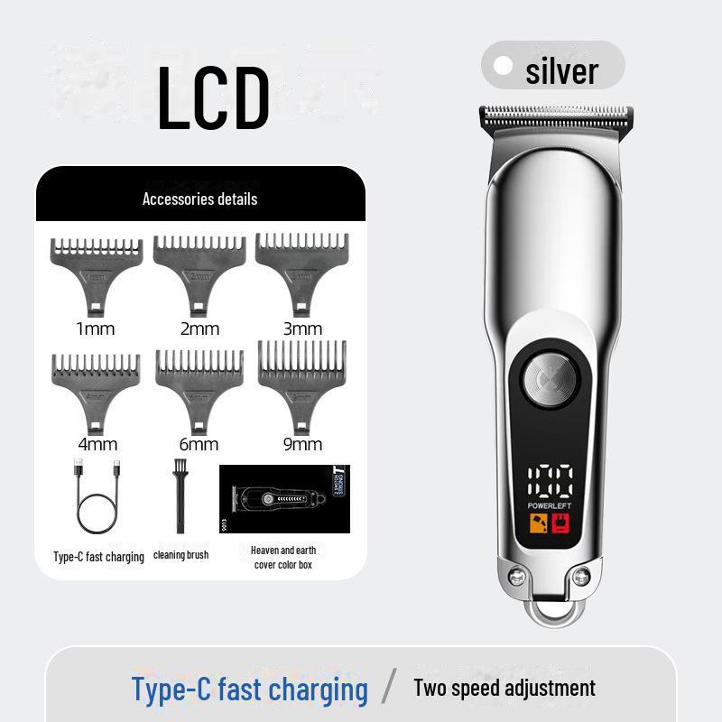 Rechargeable Digital Display Electric Hair Clippers for Barbers