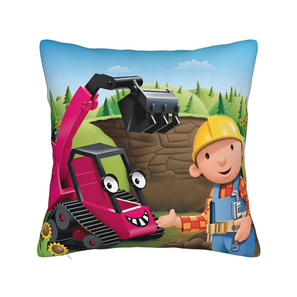 Cartoon B-Bob B-Builder Pillow Case Custom Pillow Cover For Living Room Sofa Fashion Pillowcases