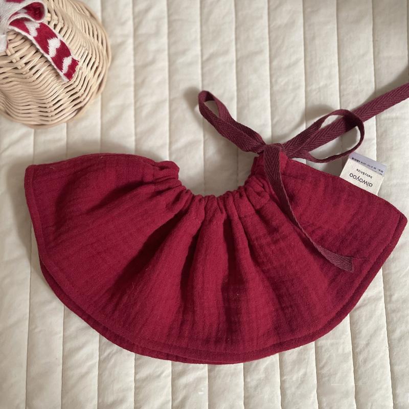 4Layers Cotton Gauze Baby Bibs Toddlers Newborns Printing Ruffle Feeding Burp Cloths Apron Baby Saliva Towel Drool Bib