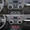 Red Air Condition AC Radio Switch Knob Ring Trim for 11+Jeep Wrangler JK/Compass