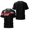 T-shirt da uomo stampata in 3D per sport all'aperto e fitness, traspirante, ad asciugatura rapida, manica corta, girocollo, pullover, top casual