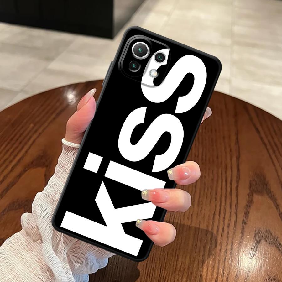 Letters Kiss Funda Phone Cover Case for Xiaomi Mi 12 11 11T 10T 12T Pro 12X 14 13 Lite