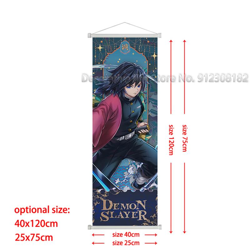 Demon Slayer Scroll Poster Kamado Tanjirou Canvas Painting Nezuko Classic Wall Art Pictures for Living Room Home Decoration