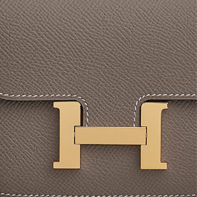 Hermes Constance İnce Altın Tonlu Kilitli Epsom Dana Derisi Portföy, Omuz Çantası, Çapraz Çanta, Cüzdan, Bel Çantası Kadın H082060CC8F