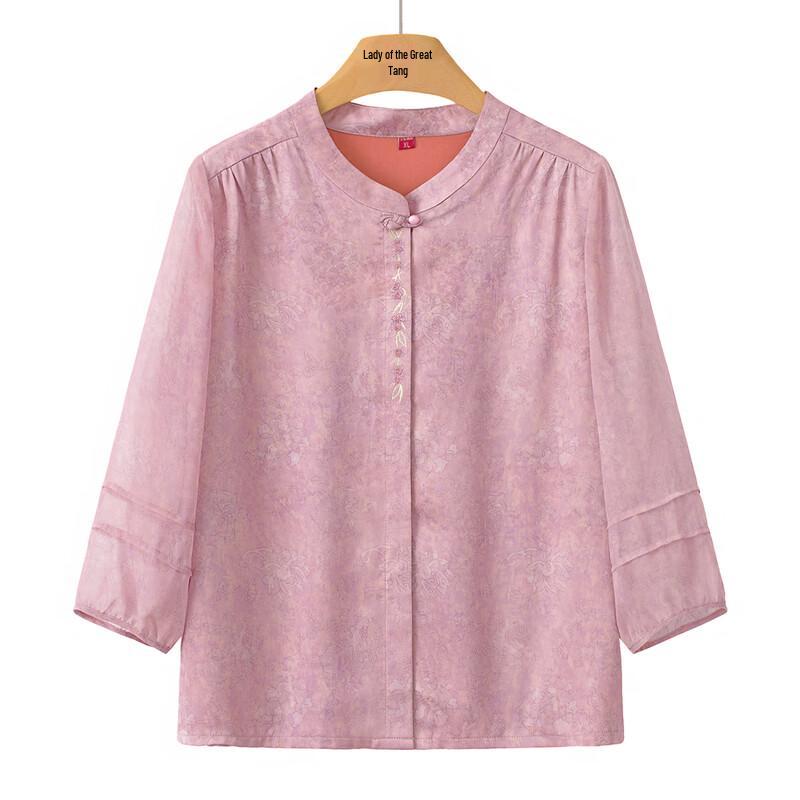Women s Lightweight Round Neck Blouse for Spring/Summer 3XL