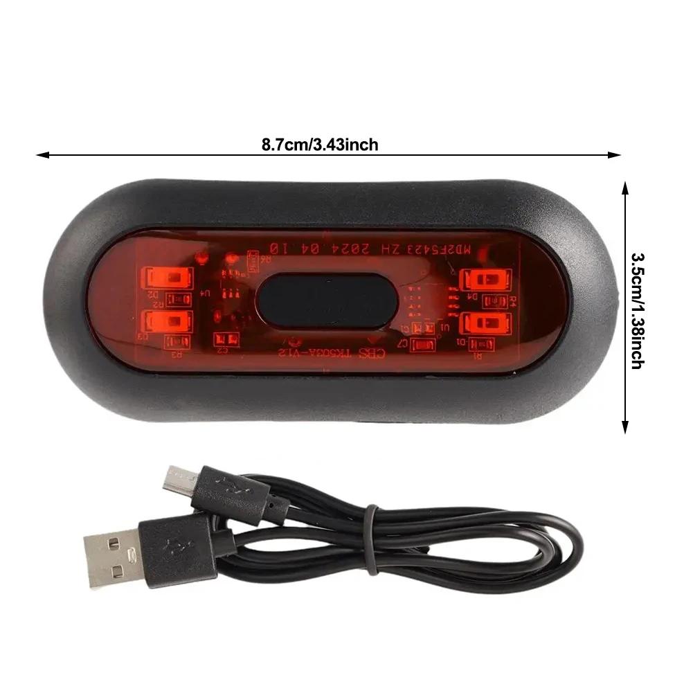 USB Rechargeable Motorcycle Helmet Strobe Light Safety Taillight Signal Lamp for Bike And Bicycle Riding