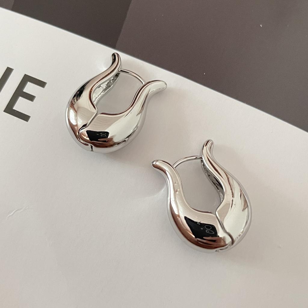 Geometric Simple U Shaped Hoop Earrings for Women French Vintage Ear Buckle Party Jewelry Gifts