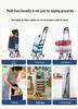 Compact Folding Stair-Climbing Grocery Cart for Seniors