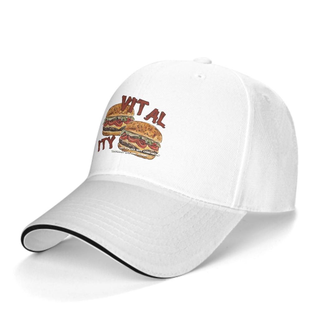 Authentic Baseball Caps Hamburger Design Women Men Teens Back To Shcool Daily Wear One Size