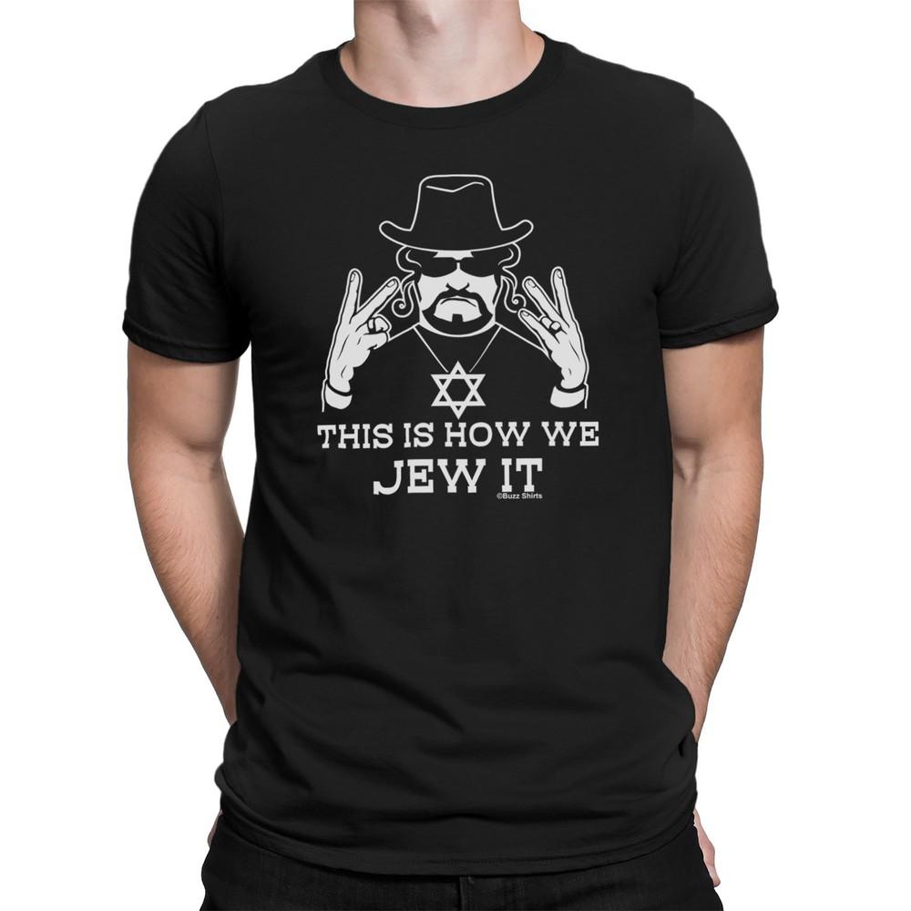 Mens Cotton T-Shirt This Is How We JEW It Funny Jewish Judaism Religion