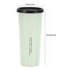 470 ml Wheat Straw Water Cup with Straw Multi Functional Double Lid   Coffee Mug Pink