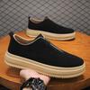 Neue Herren-Freizeitschuhe mit dicker Sohle, atmungsaktive Herren-Slipper in Übergröße, flache Laufschuhe