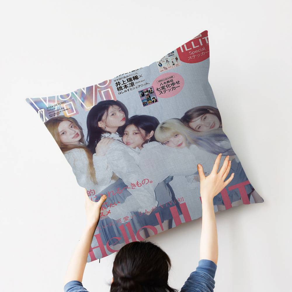 Kpop I-ILLIT Певец Подушка Подарок Домашний Офис Декор Спальня Диван Автомобиль Чехол Наволочка 45x45 30cmx30cm