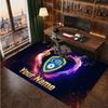 Leeds United Custom Crystal Velvet Rug, Personalized Name Text Print, Football Logo Soft Non‑Slip Floor Mat Home Decor Gift
