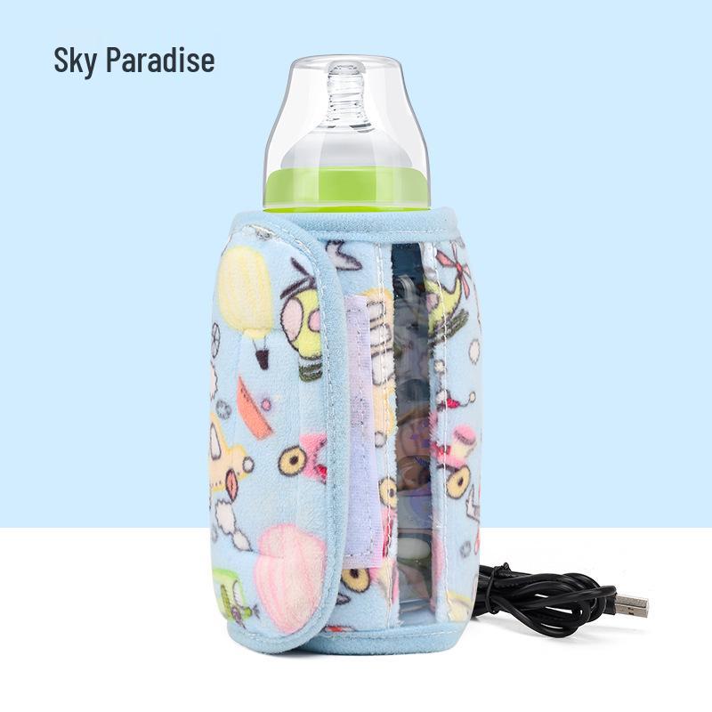 USB Heated Insulated Baby Bottle Warmer & Protective Sleeve for Outdoor and Car Use