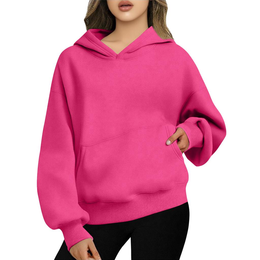 Women's Oversized Hoodies Fleece Sweatshirts Fashion  Pullovers Winter Clothing