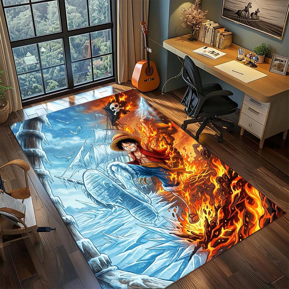 

One Piece!Rug Carpet Large Area Rug Non Slip Washable Floor Mat Gamer Room Bedroom Home Decor 60x90cm
