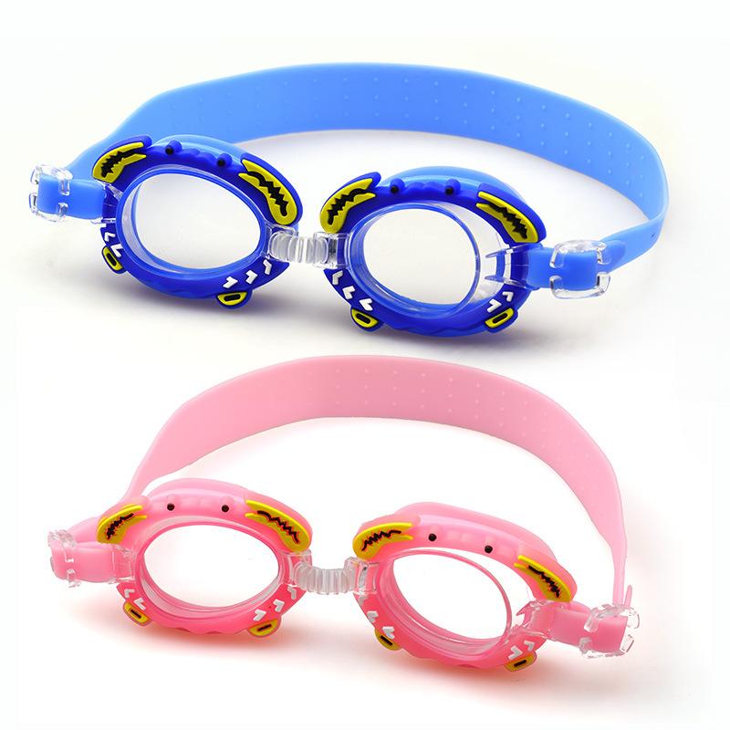 Children'S Swimming Goggles Waterproof And Anti Fog Silicone Learning Swimming Goggles Cute Cartoon Adjustable Diving Equipment