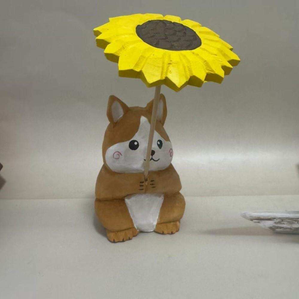 Handmade Miniature Wood Figurine Cartoon Horse Figures Ornament Funny Animal Statue  Shelf Display