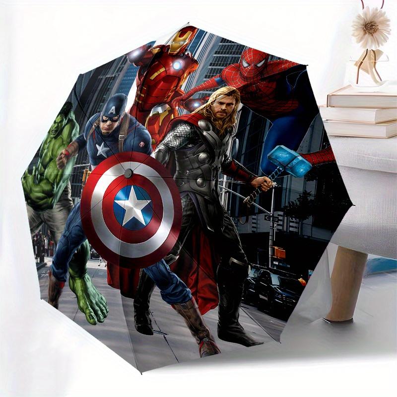 Disney Avengers, Super-héros, Bandes dessinées Parapluie de Haute Qualité, Design Pliant à Huit Nervures, Ouverture et Fermeture Automatiques, Petit, Élégant et Prati