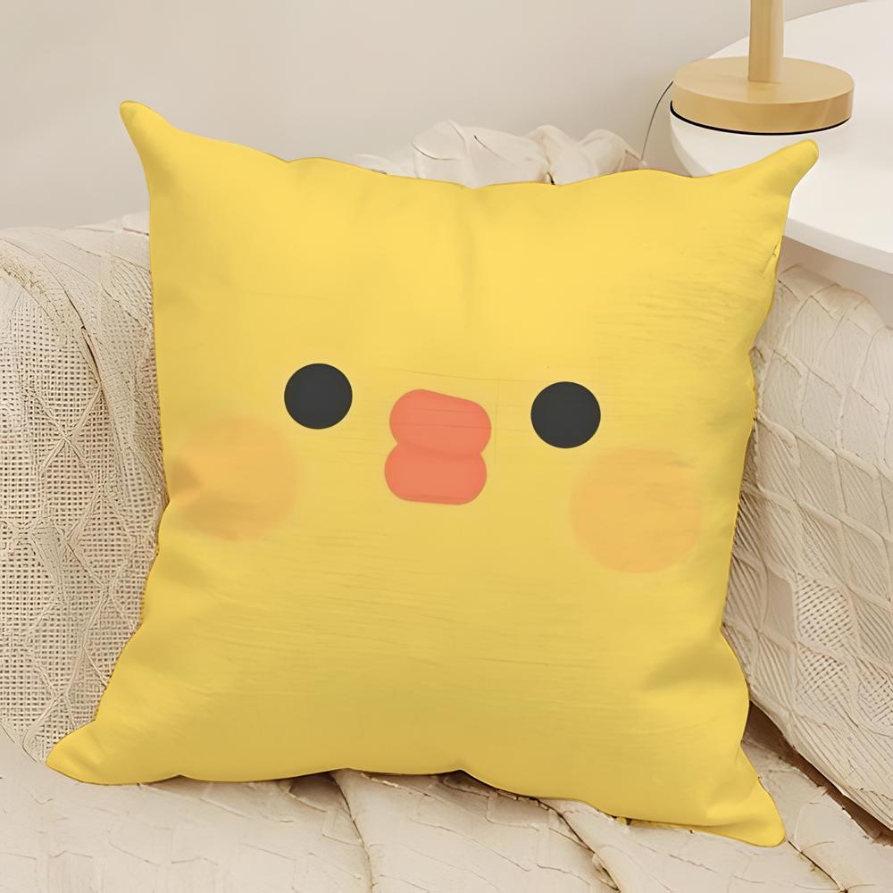 

Fun Emoji Print Pillow Case Natural Linen DoubleSided Printing Sofa Home Decor Cushion Cover 30X30cm