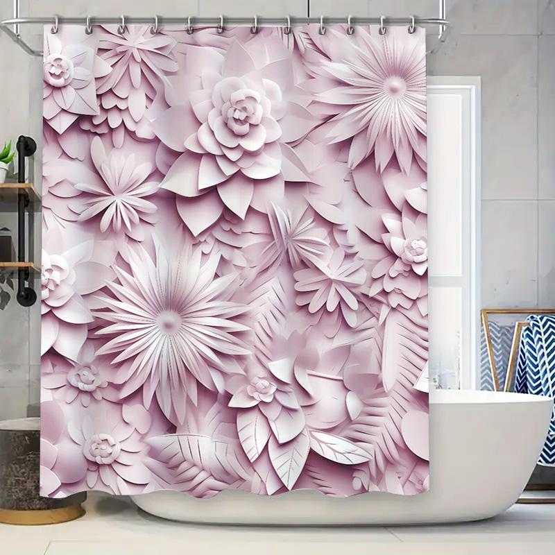 

Роскошная Шторка для душа с розовыми бумажными цветами, водонепроницаемое украшение для ванной комнаты, размер 180x205 см (70 x 80) 90x180cm