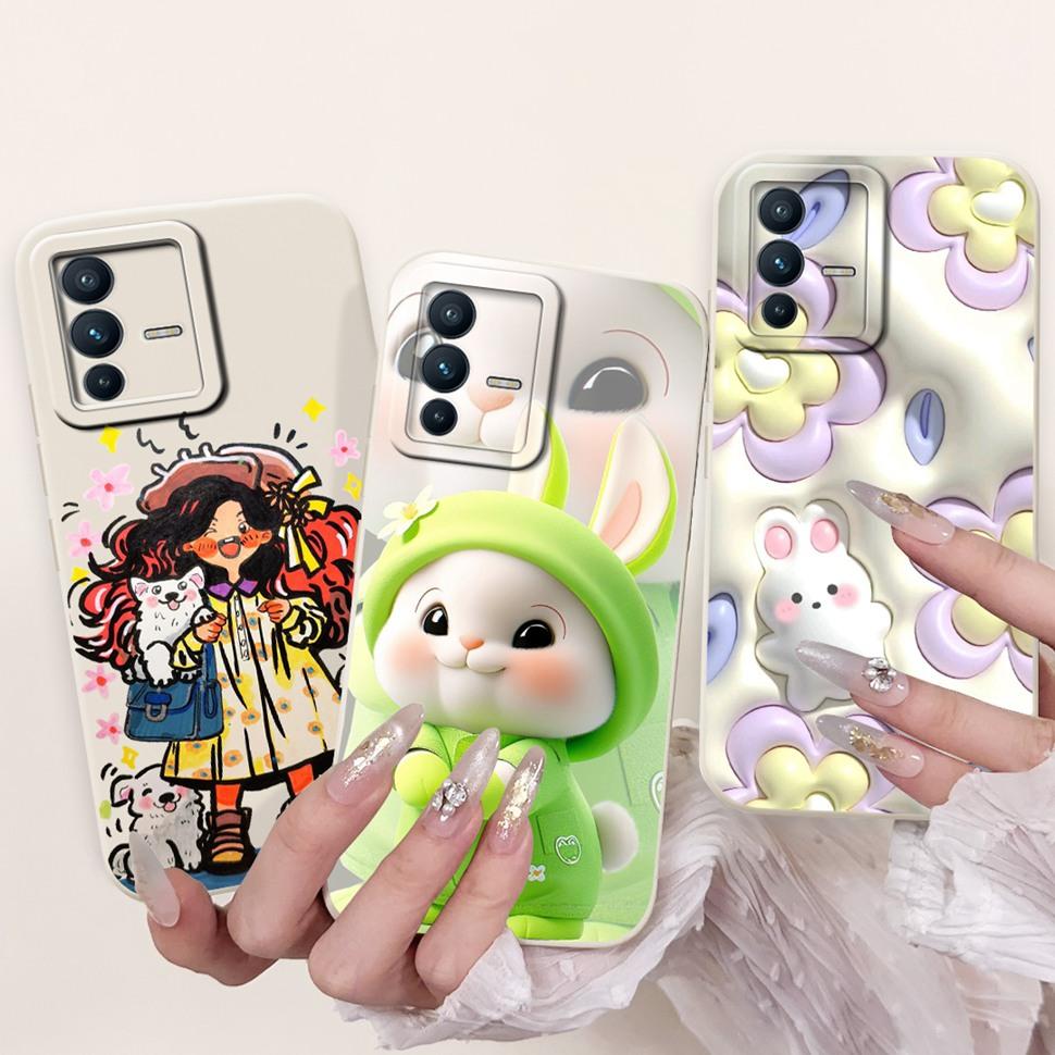 Fashion Panda Cover For Vivo V23 5G Case V2130 V2303 Soft Silicone TPU Fundas Phone Cases For Vivo V 23 V23 5G Back Cover Bumper