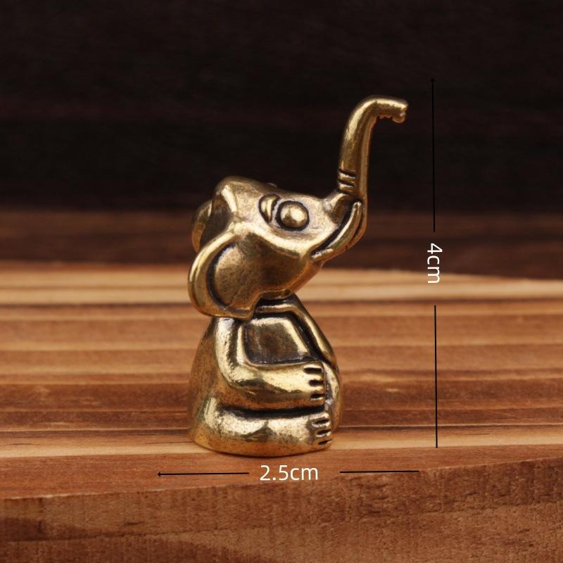 Lustige Katze Messing Kleine Ornament Heim Büro Schreibtisch Kätzchen Figuren Handgefertigt Tischplatte Kupfer Tier Skulptur Dekoration Handwerk