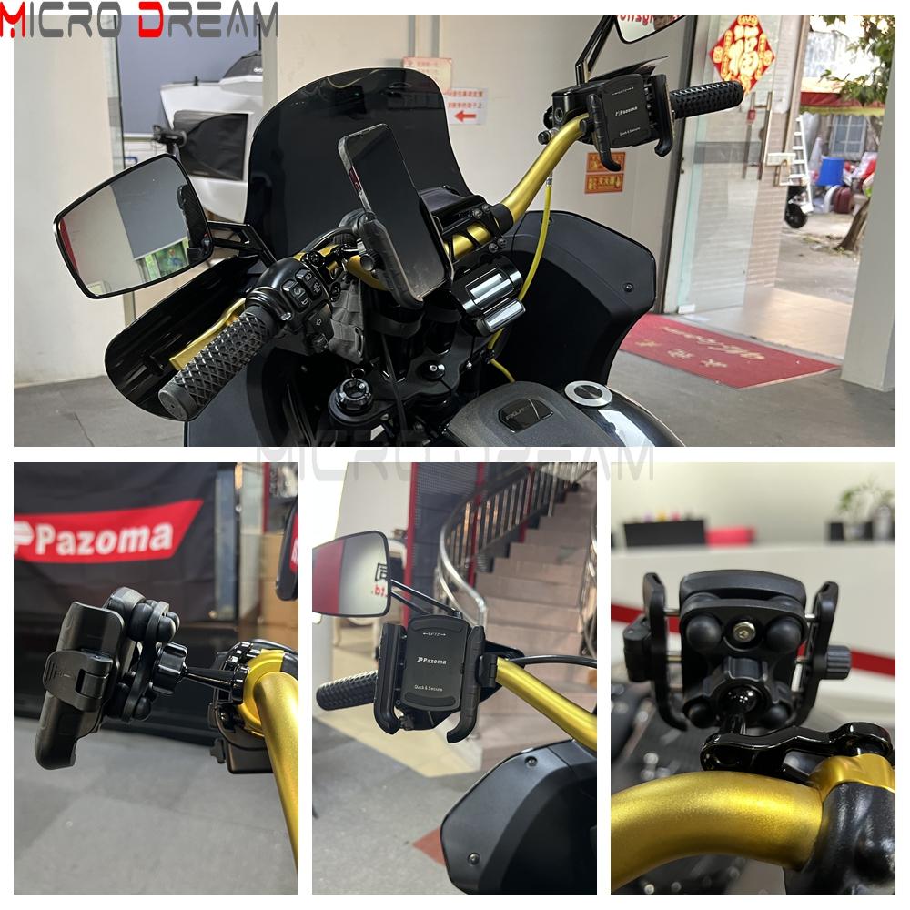 For Harley Road Glide FLTRX Limited FLTRK Special FLTRXS Ultra FLTRU Motorcycle Phone Holder Bracket Shock Absorpt Phone Stand